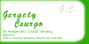 gergely csurgo business card